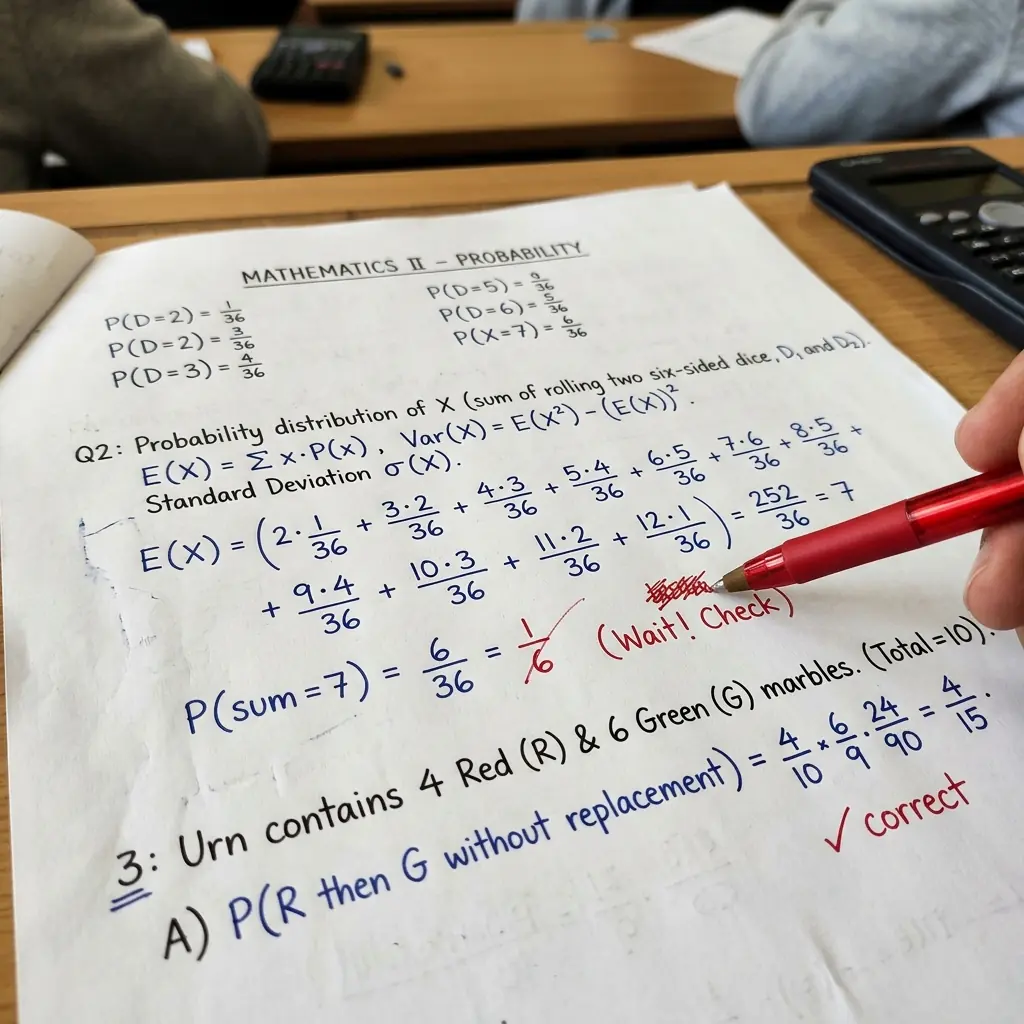 Correction d'Exercice de Probabilités : Erreurs Courantes des Élèves de Bac